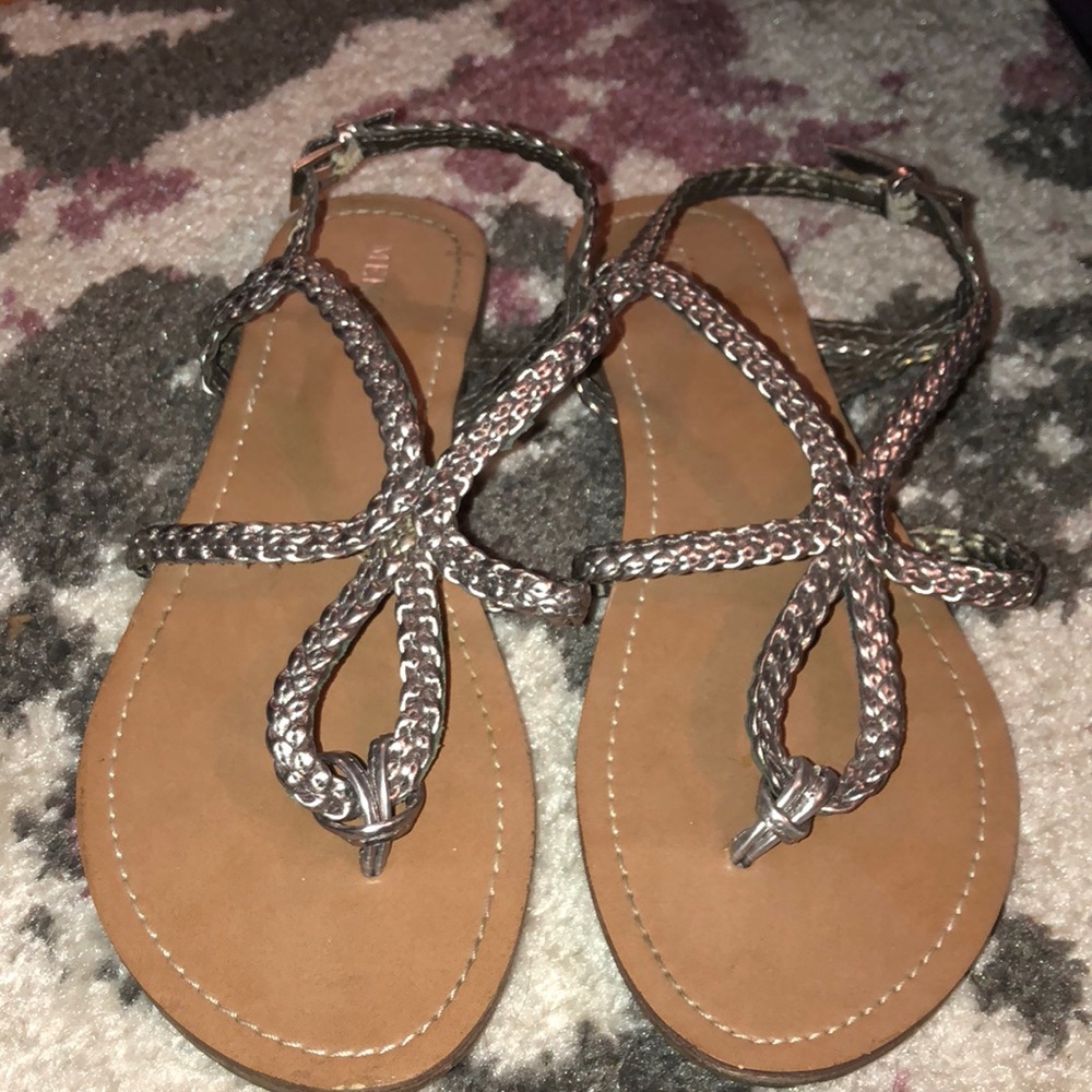 Metallic sandals